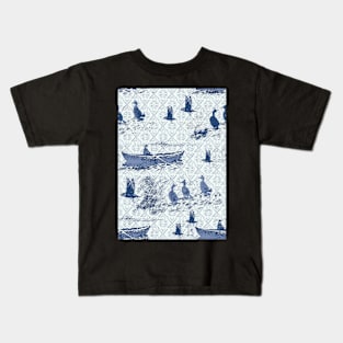 Aff At Da Eela - Blue Kids T-Shirt